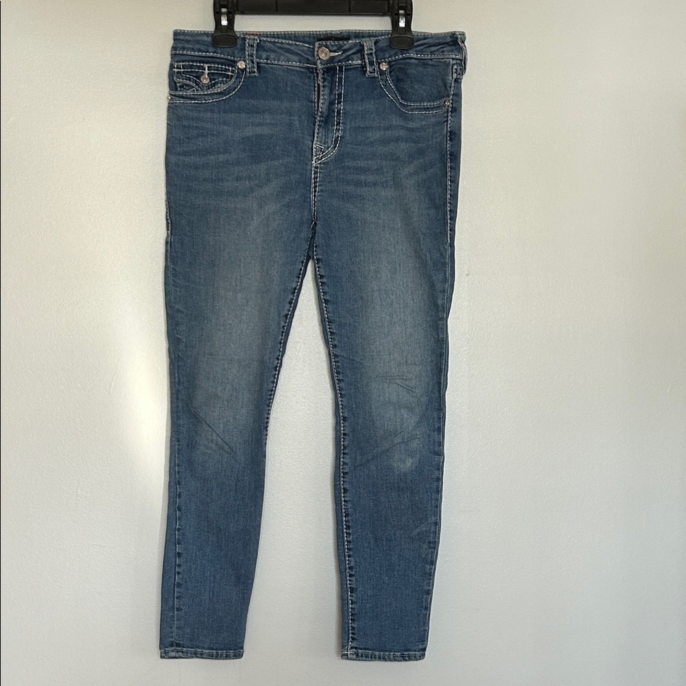 True Religion The Jennie Curvy Mid-rise Skinny  Women's Blue Jeans size 31